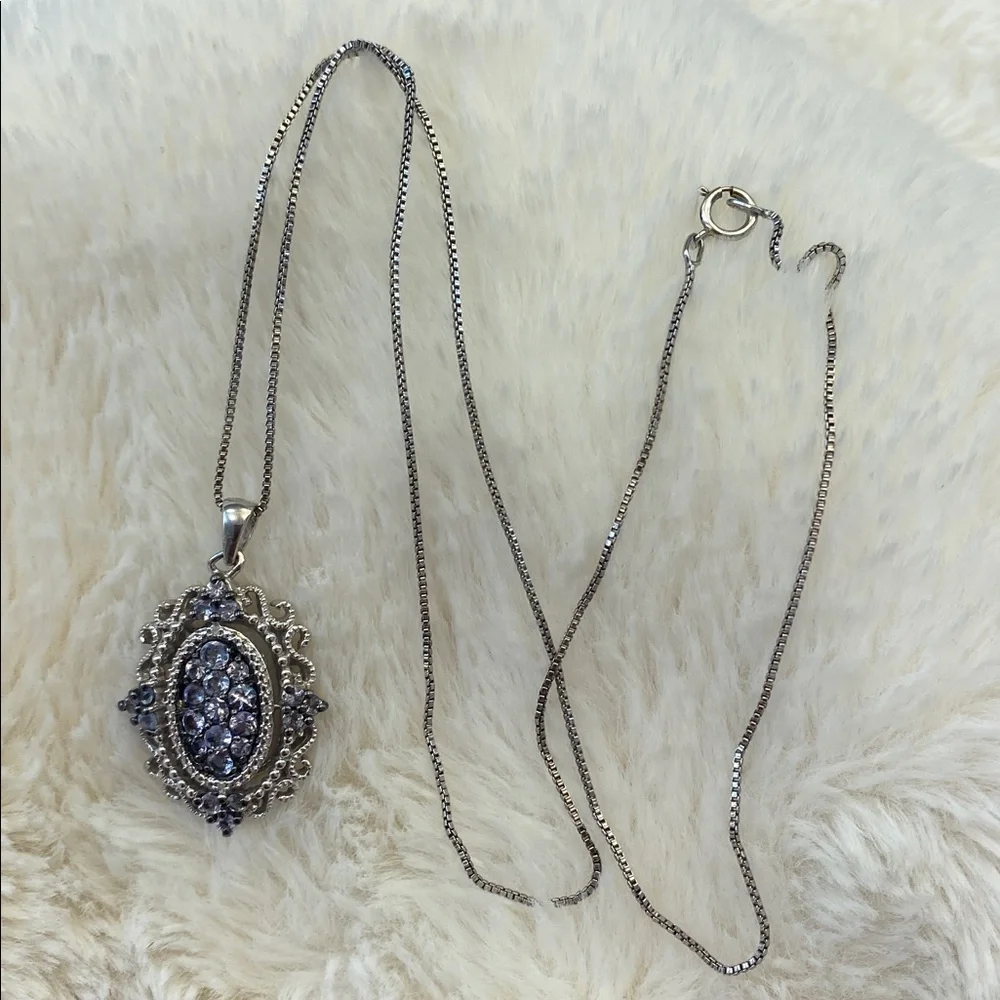 Tanzanite Cluster Pendant - Picture 3 of 5